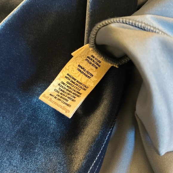 Soft Surroundings Blue 3/4 Sleeve Button Down Tunic - Picture 8 of 13